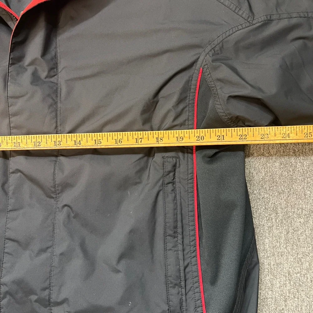 FootJoy DryJoys Mens Golf Jacket Black Red Full‎ Zip Windbreaker Size M 000